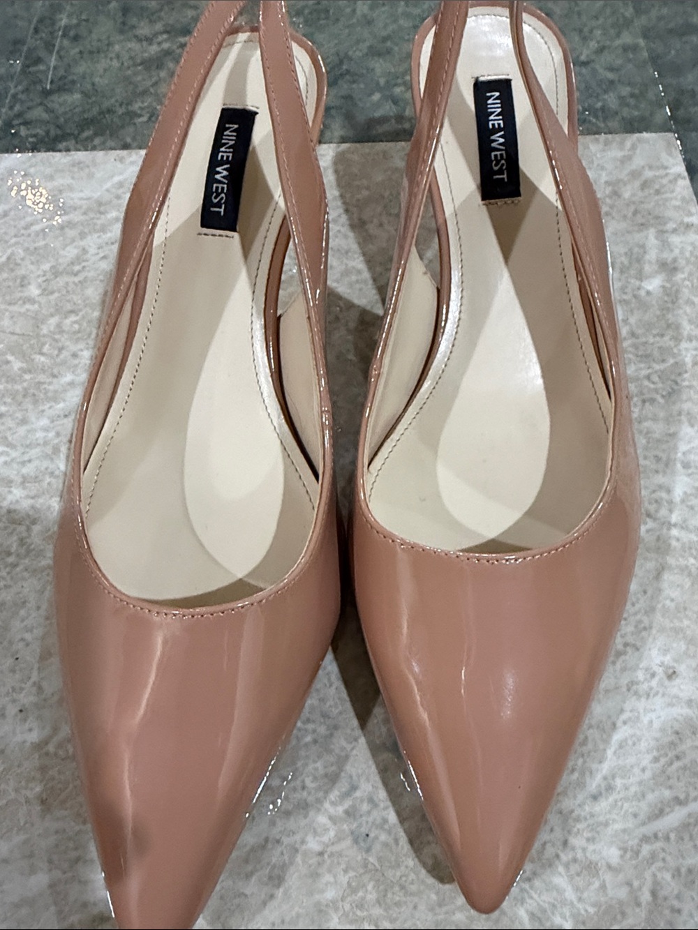 Nine West pointed sling back heels, brand new, never worn!